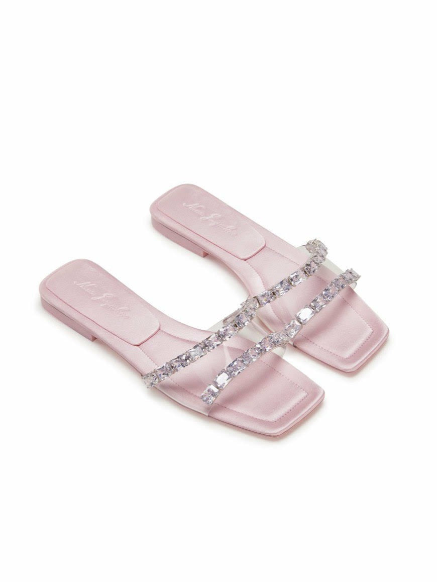 Nana Jacqueline Alexandra Diamond Sandals: Pink Sandals for Vacation Resort Pink