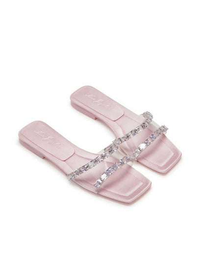 Nana Jacqueline Alexandra Diamond Sandals: Pink Sandals for Vacation Resort Pink