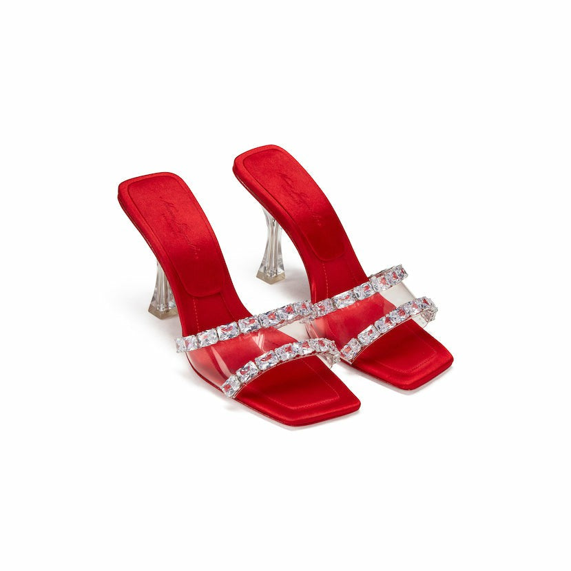 Nana Jacqueline Bellah Sandals: Red Sandals for Party Red