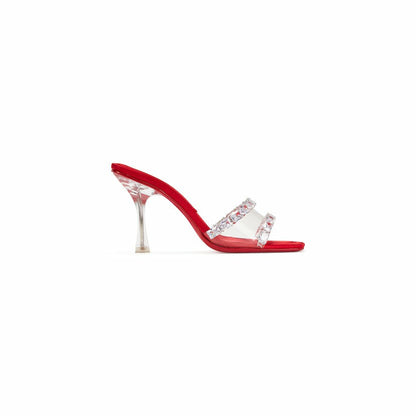 Nana Jacqueline Bellah Sandals: Red Sandals for Party Red