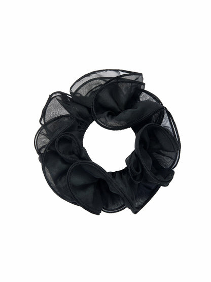 Nana Jacqueline Nolita Ruffle Black Hair Tie Black