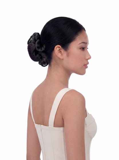 Nana Jacqueline Nolita Ruffle Black Hair Tie Black