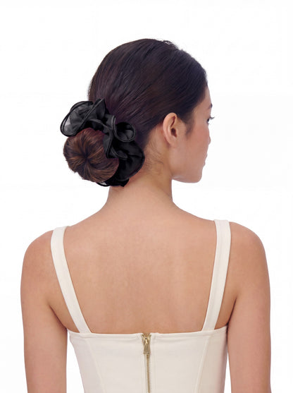 Nana Jacqueline Nolita Ruffle Black Hair Tie Black