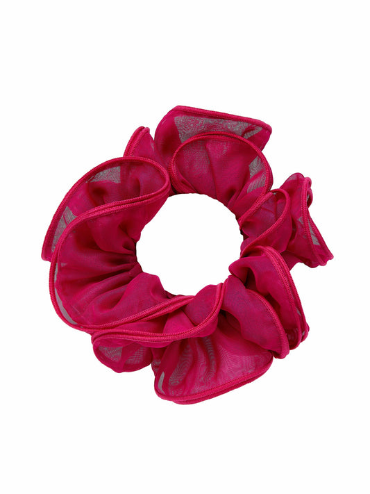 Nana Jacqueline Nolita Ruffle Fuchsia Hair Tie Fuchsia