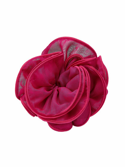 Nana Jacqueline Nolita Ruffle Fuchsia Hair Tie Fuchsia