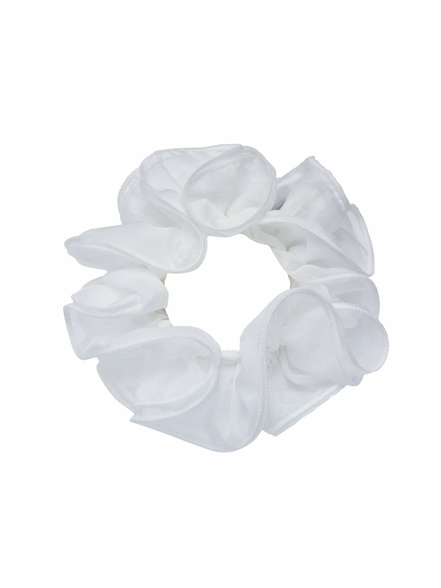 Nana Jacqueline Nolita Ruffle White Hair Tie White
