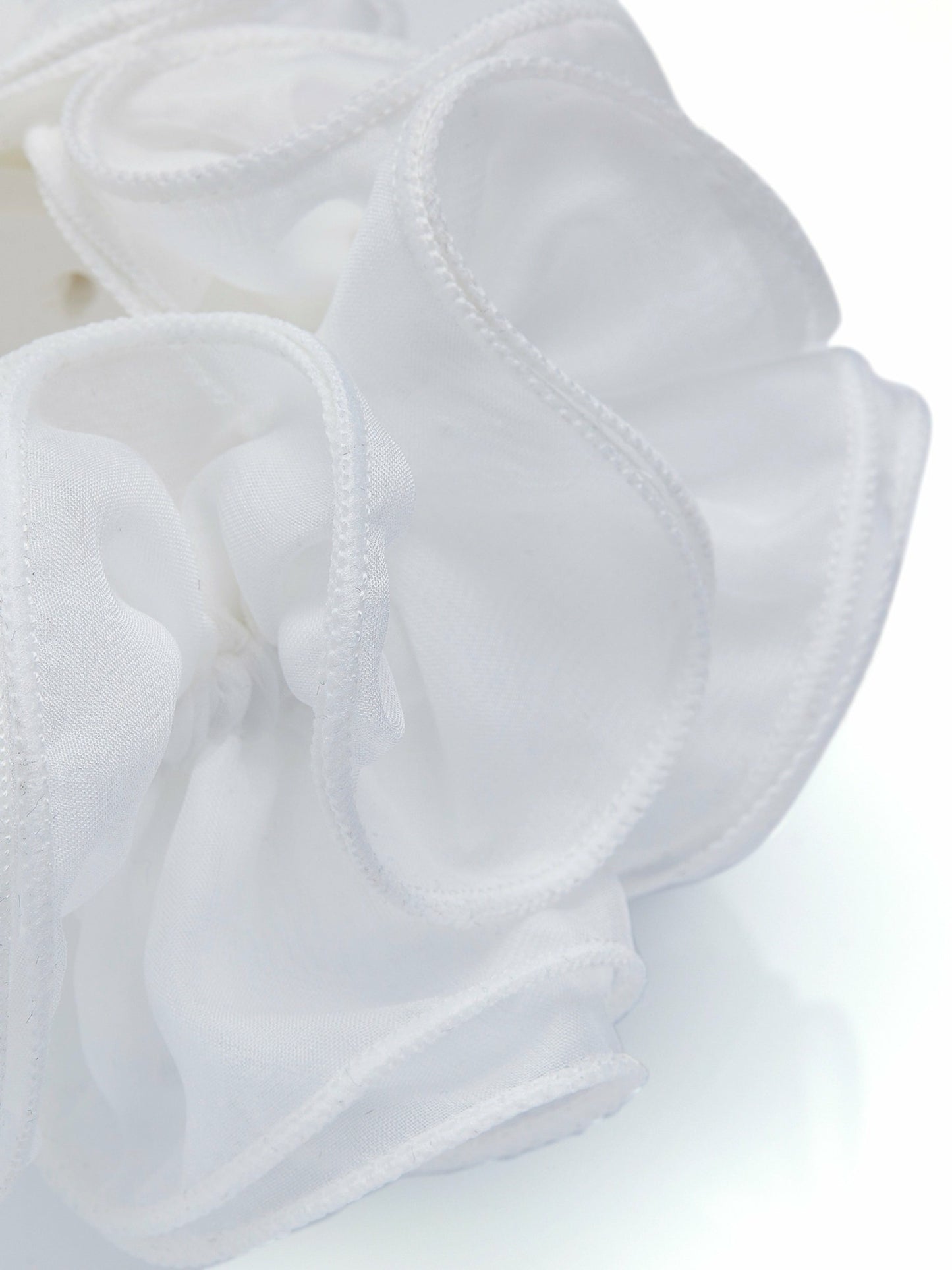 Nana Jacqueline Nolita Ruffle White Hair Tie White