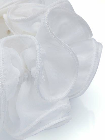 Nana Jacqueline Nolita Ruffle White Hair Tie White