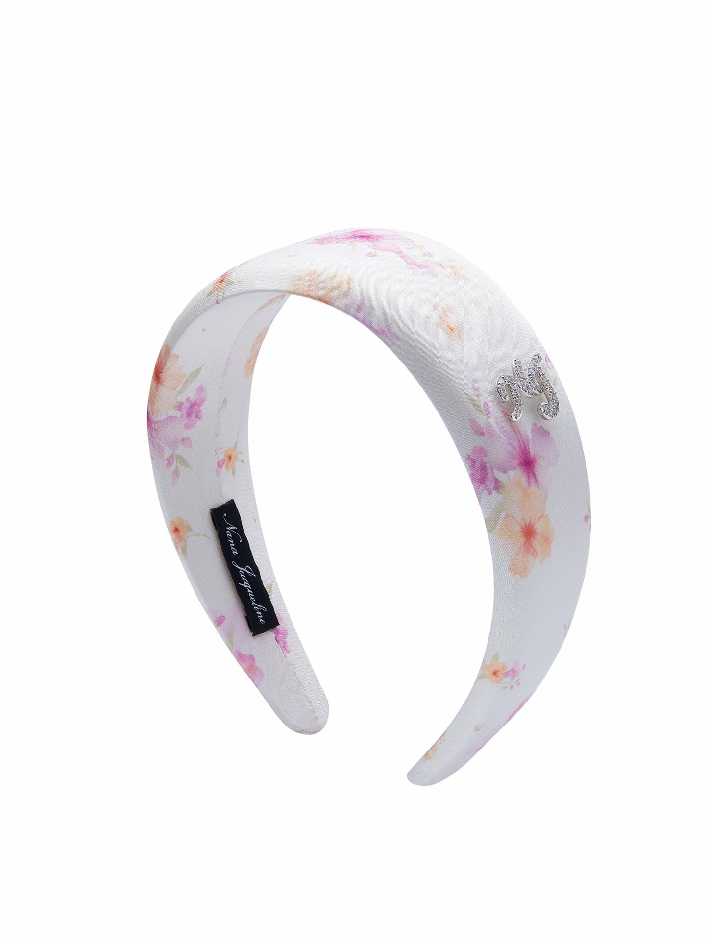 Nana Jacqueline Caraline Logo Print Beige Head Band White