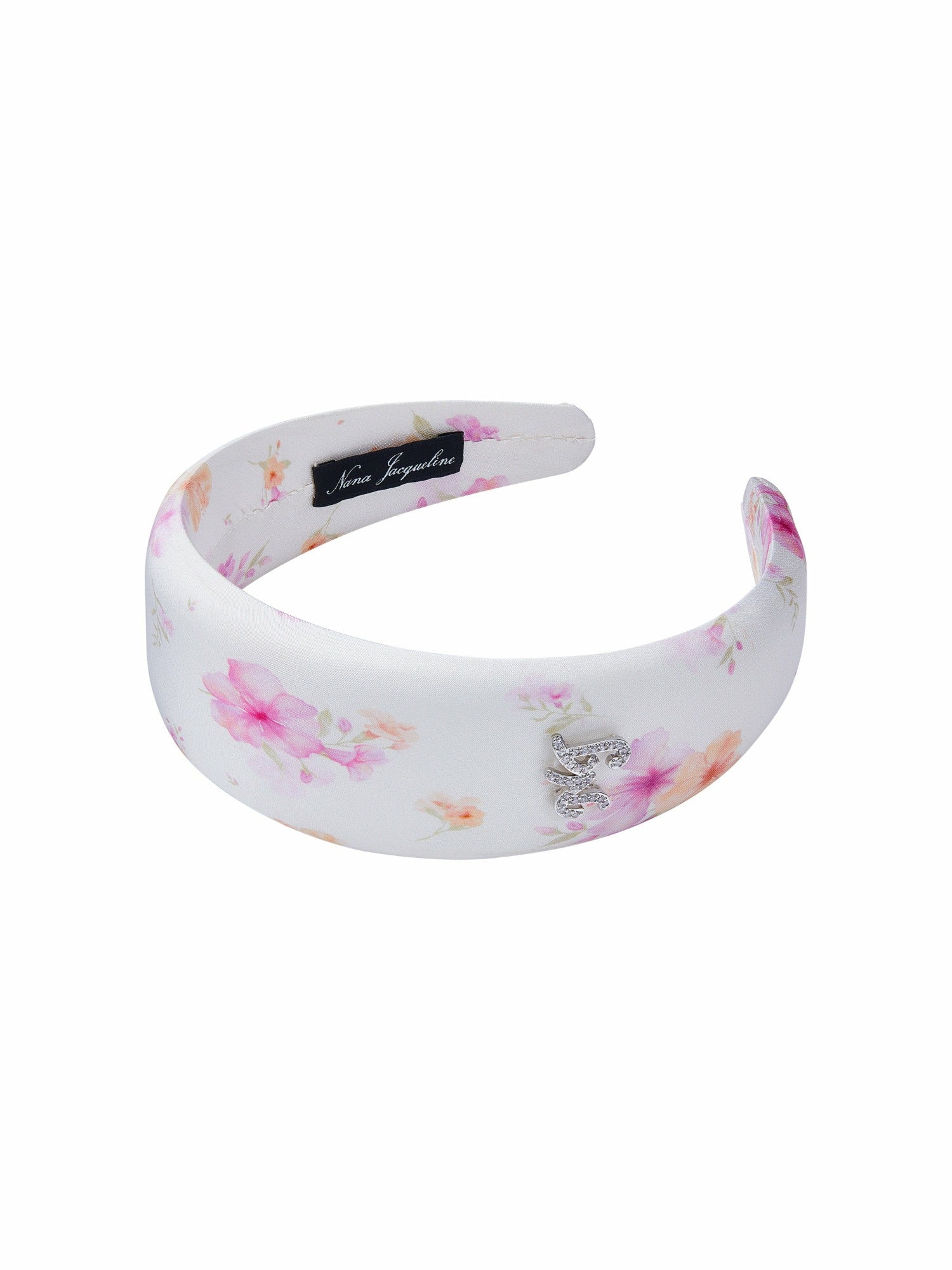 Nana Jacqueline Caraline Logo Print Beige Head Band White