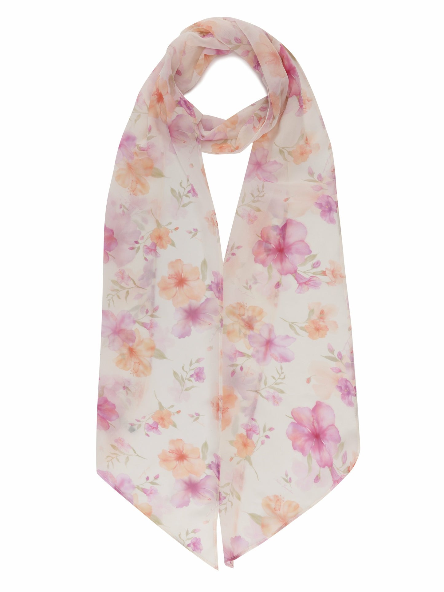 Nana Jacqueline Roselle Floral Print Cream Scarf Floral