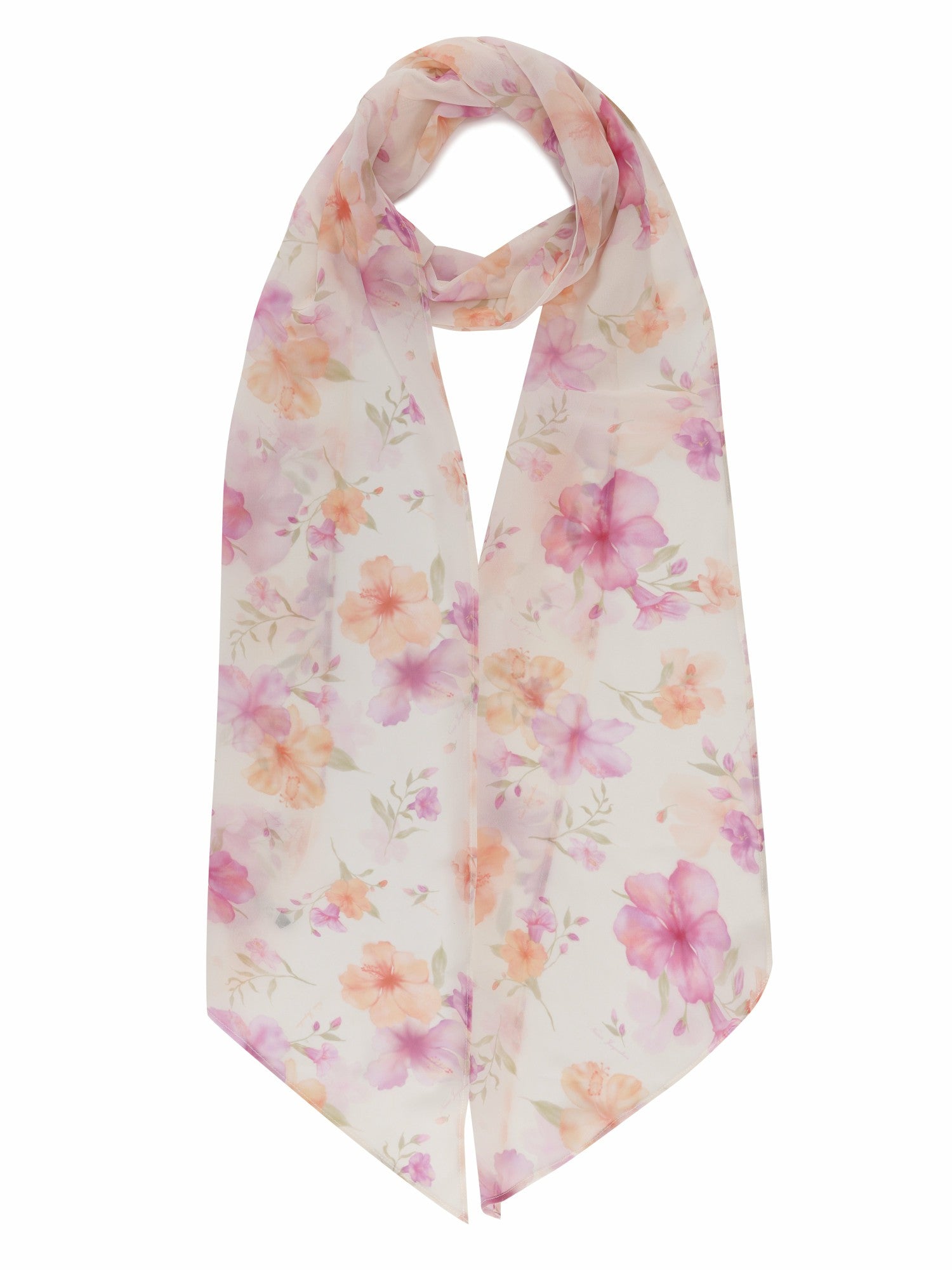 Nana Jacqueline Roselle Floral Print Cream Scarf Floral