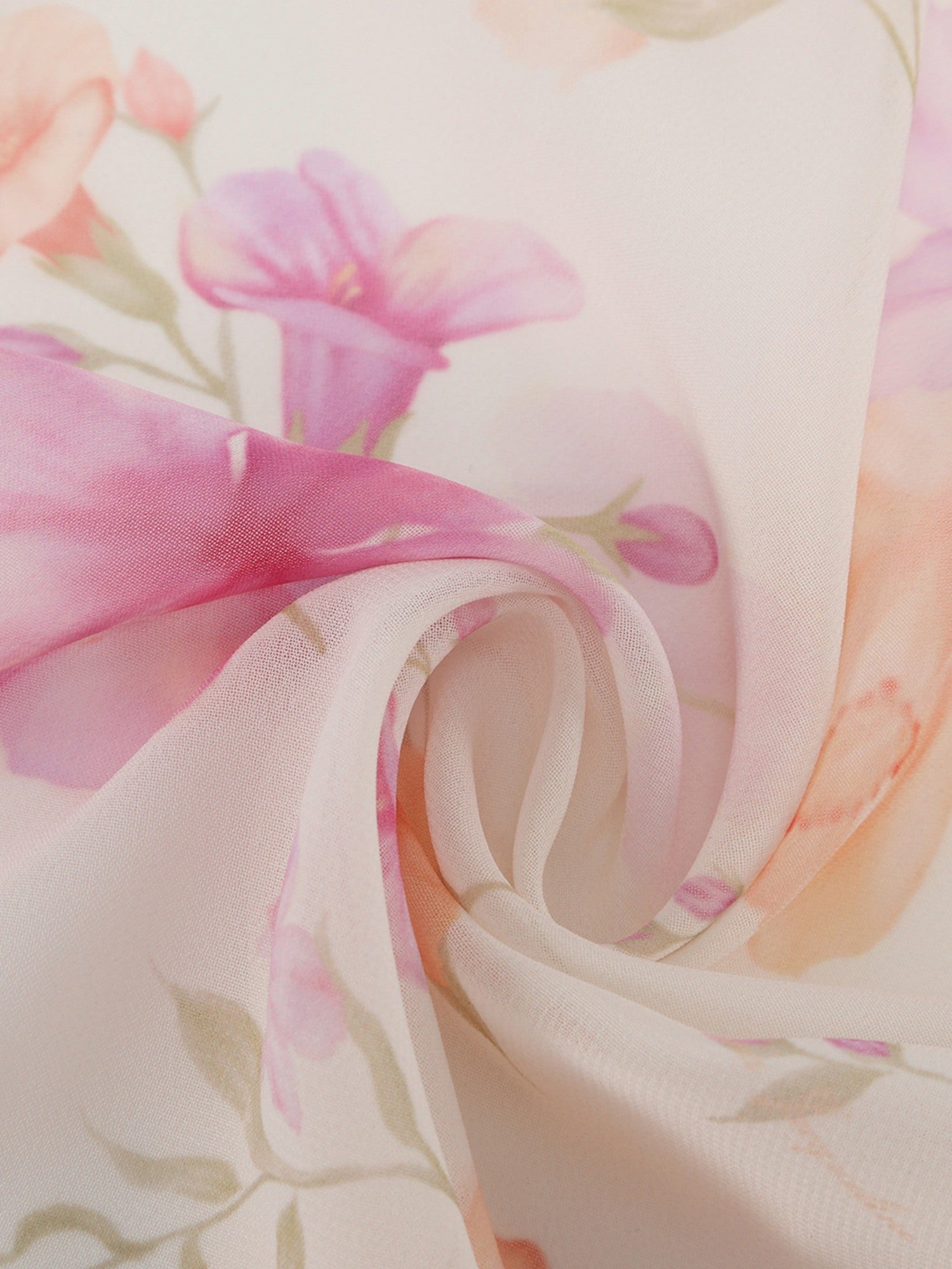 Nana Jacqueline Roselle Floral Print Cream Scarf Floral