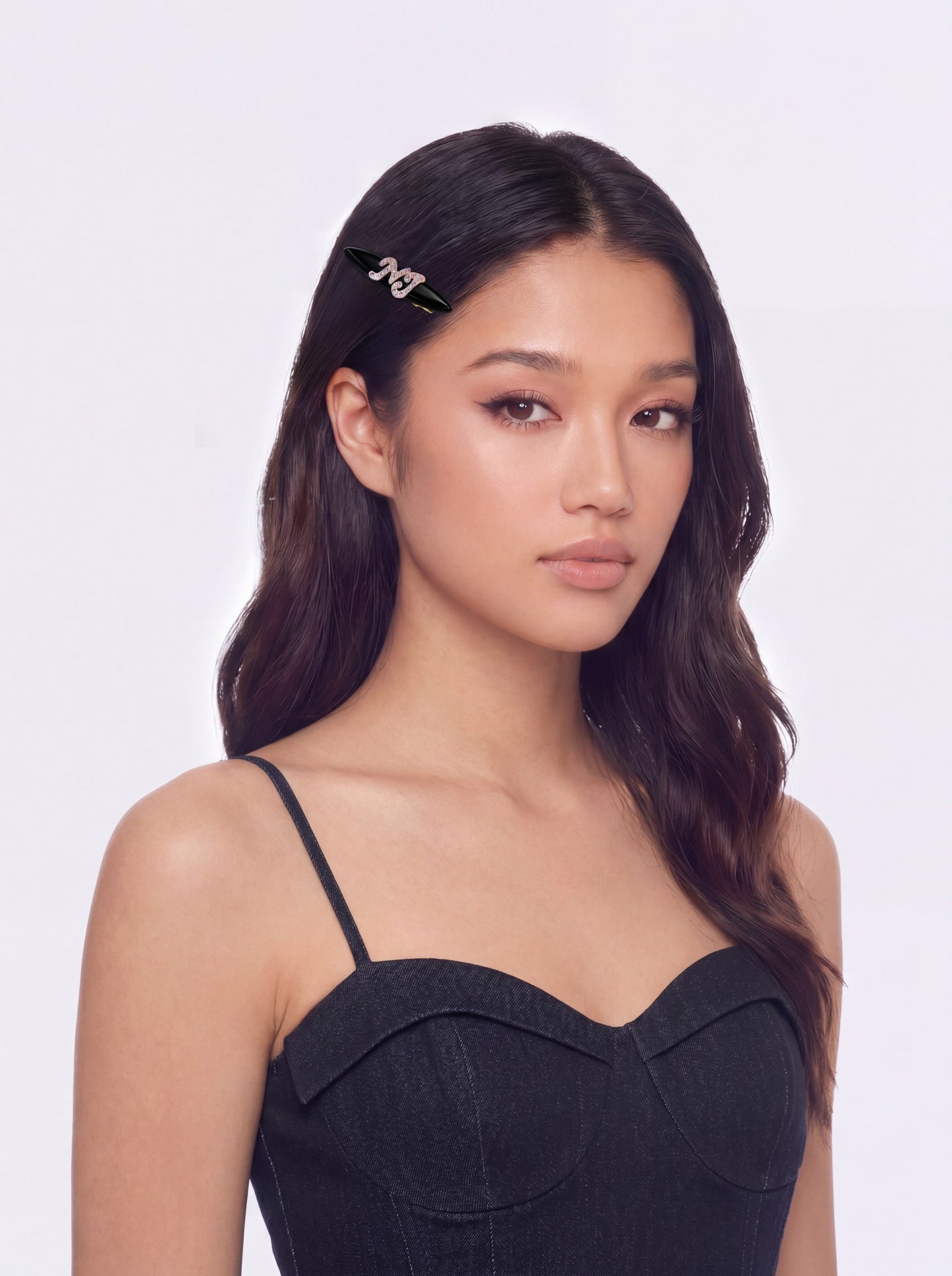 Nana Jacqueline Starlette Logo Black Hair Clip Black