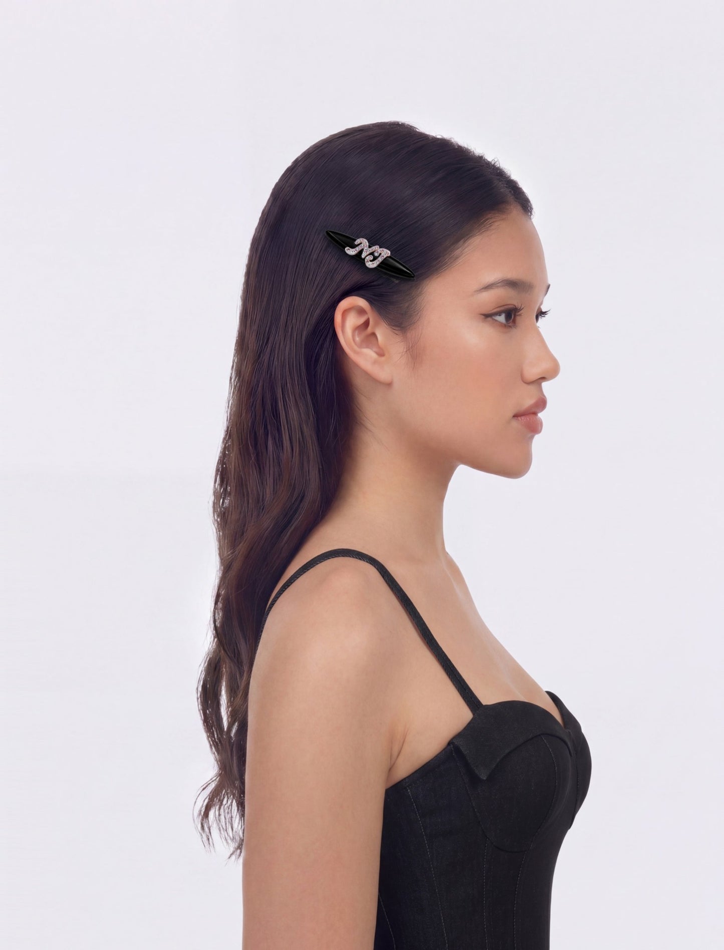 Nana Jacqueline Starlette Logo Black Hair Clip Black