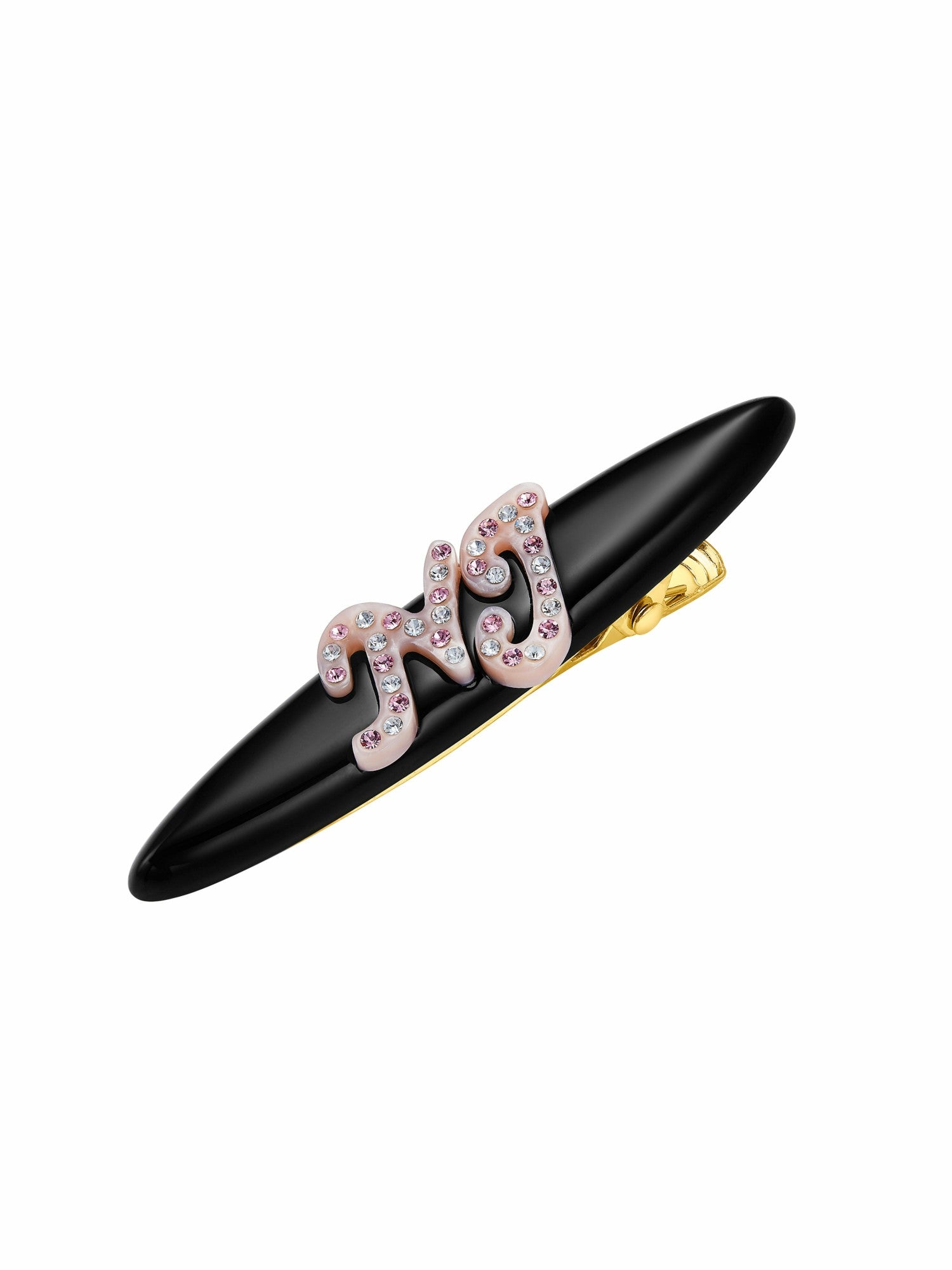 Nana Jacqueline Starlette Logo Black Hair Clip Black