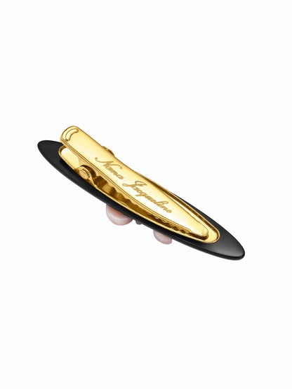 Nana Jacqueline Starlette Logo Black Hair Clip Black