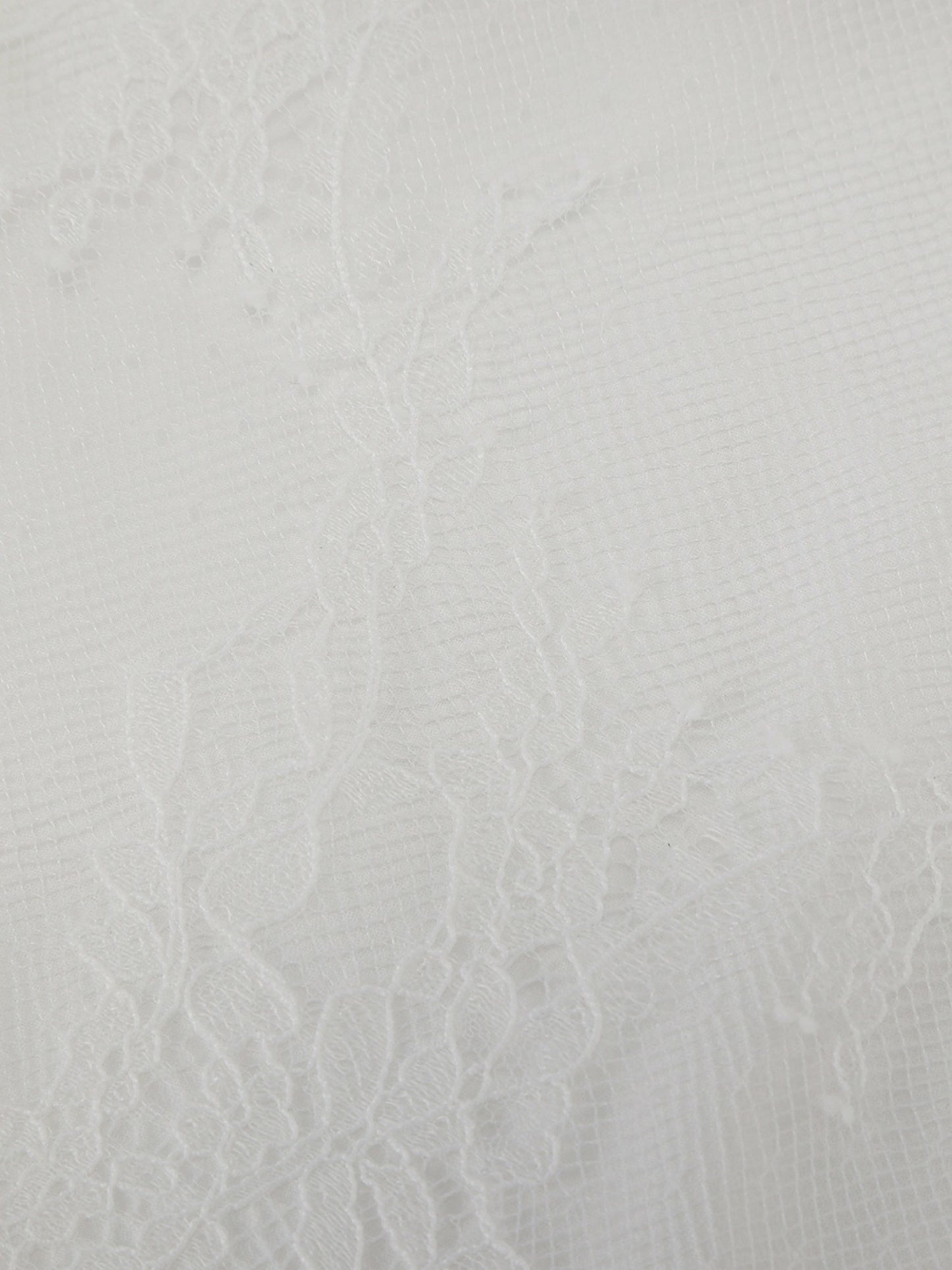 Nana Jacqueline Sylvie Lace-Trim White Headscarf White