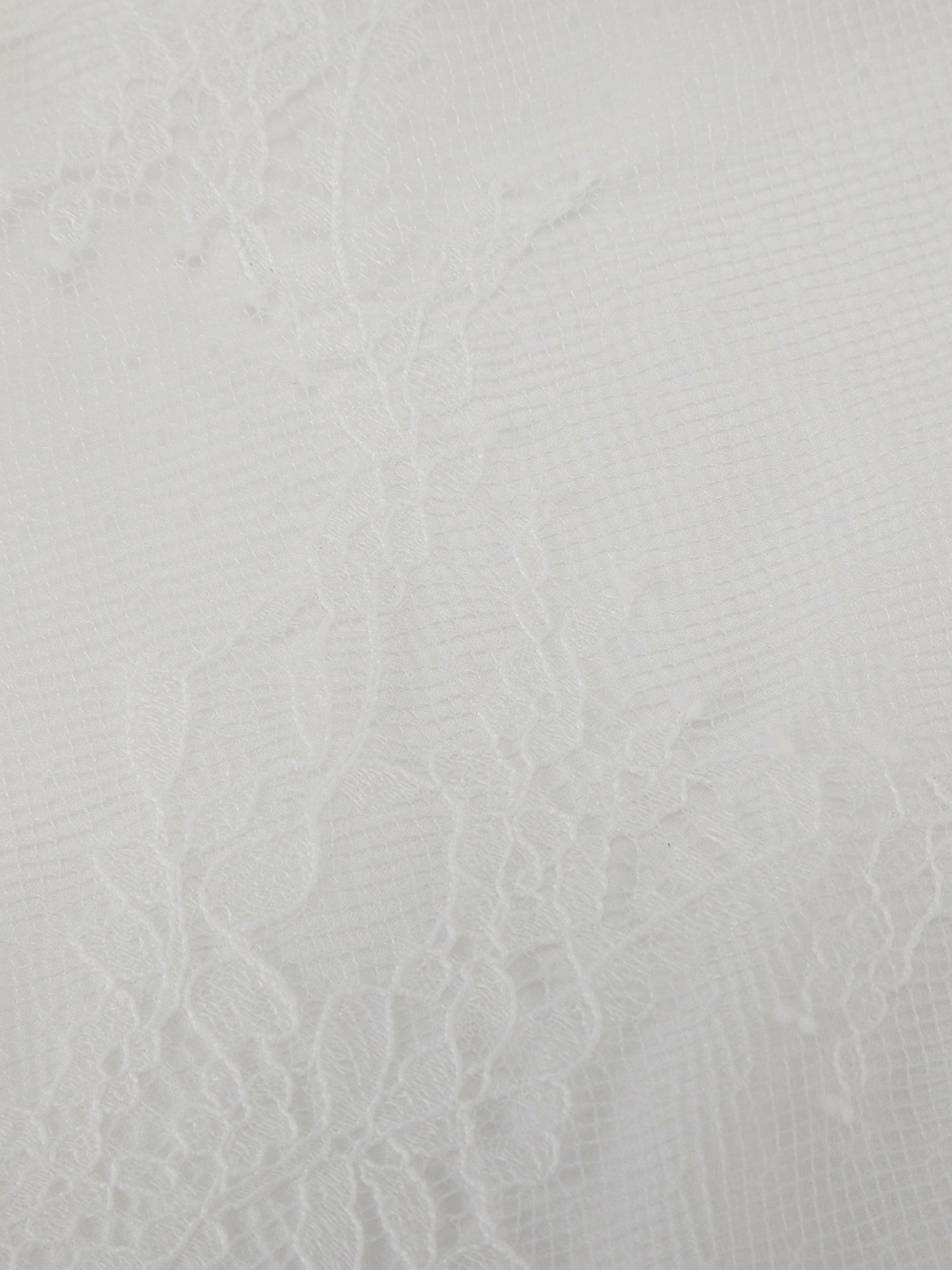 Nana Jacqueline Sylvie Lace-Trim White Headscarf White