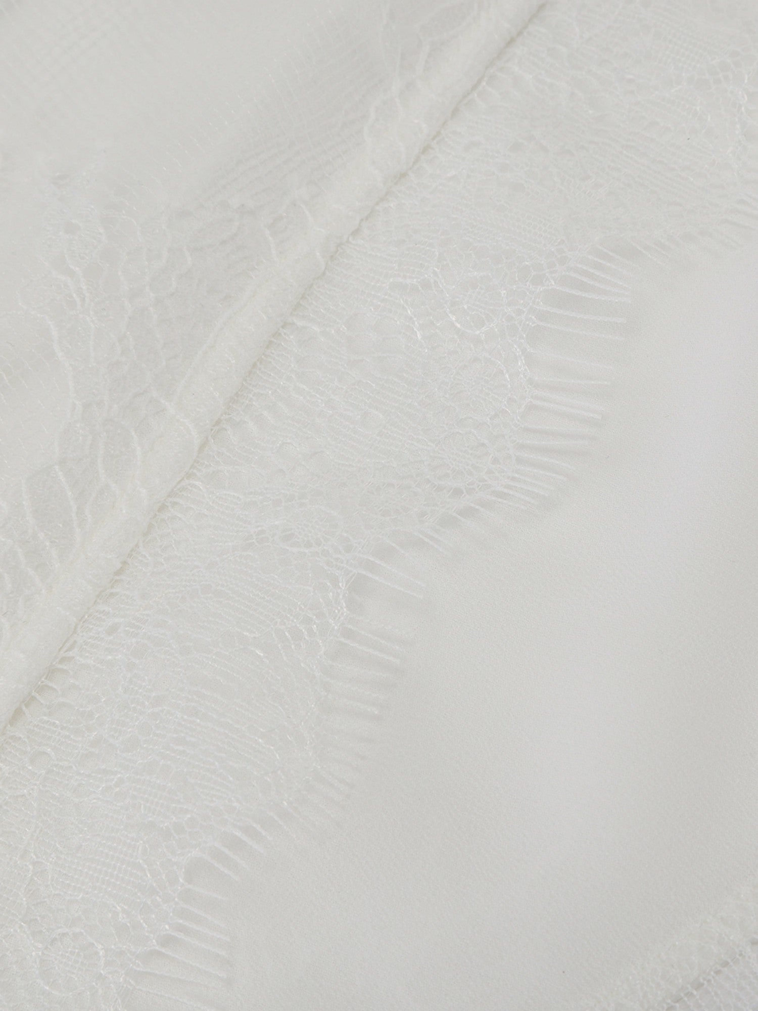Nana Jacqueline Sylvie Lace-Trim White Headscarf White