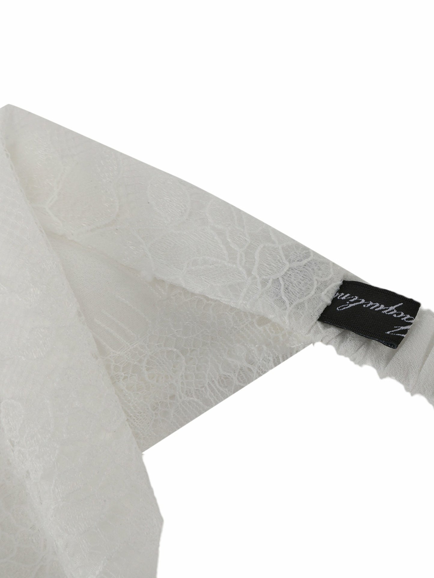 Nana Jacqueline Sylvie Lace-Trim White Headscarf White