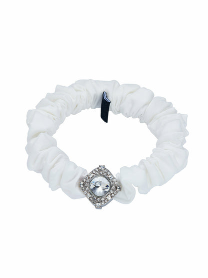 Nana Jacqueline Helene Crystal Denim Hair Scrunchie Set Blue