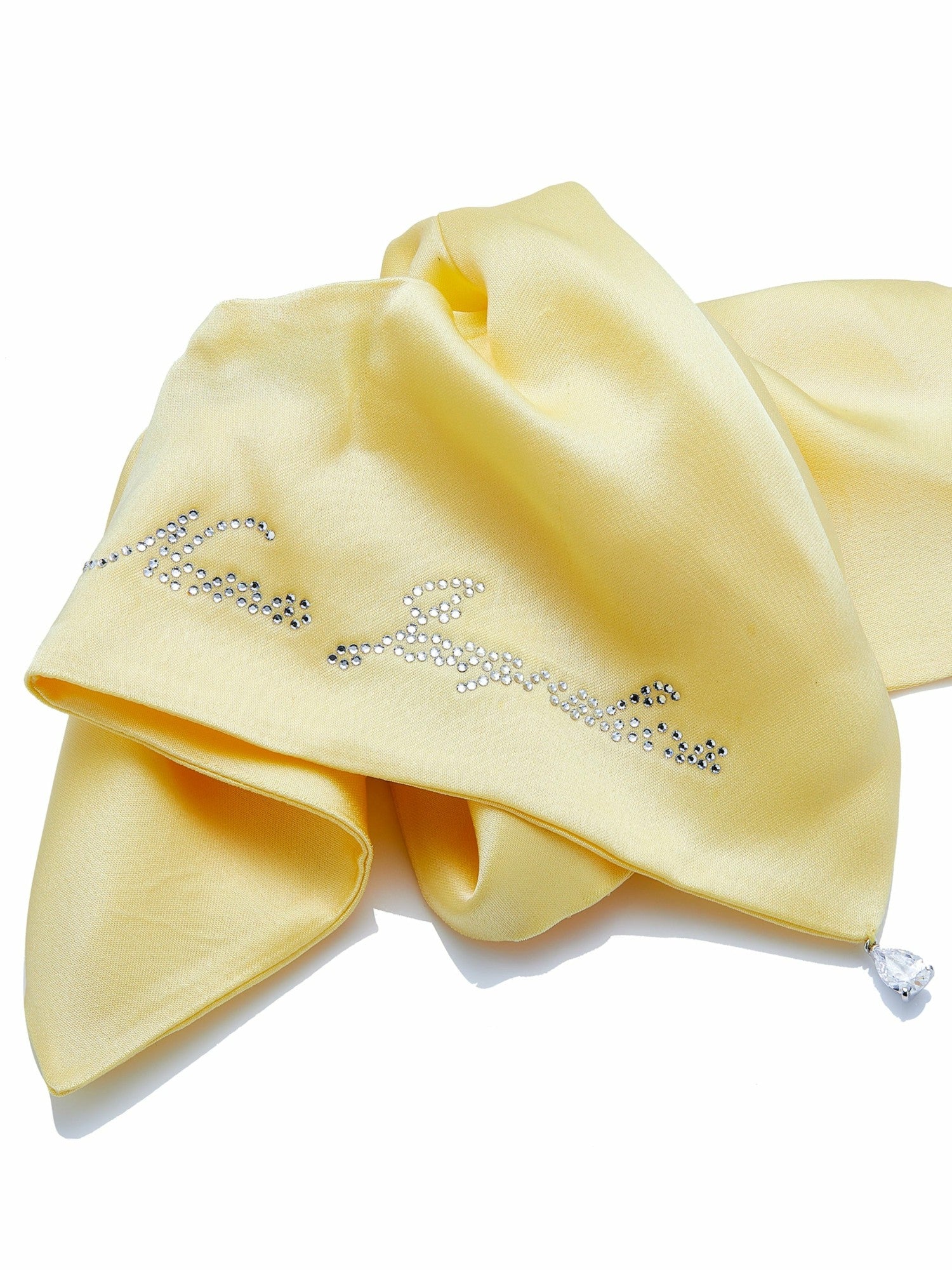 Nana Jacqueline Charlotte Crystal Bow Yellow Hair Tie Yellow