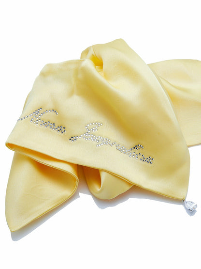 Nana Jacqueline Charlotte Crystal Bow Yellow Hair Tie Yellow