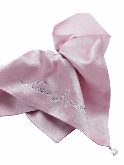 Nana Jacqueline Charlotte Crystal Bow Pink Hair Tie Pink