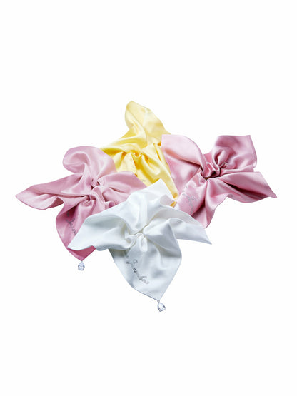 Nana Jacqueline Charlotte Crystal Bow Pink Hair Tie Pink