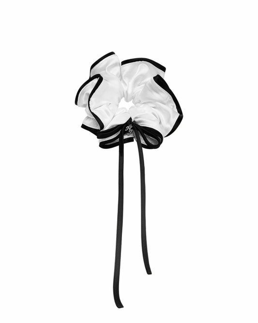 Nana Jacqueline Marlene Scrunchie: White Scrunchie for Bridal Shower White