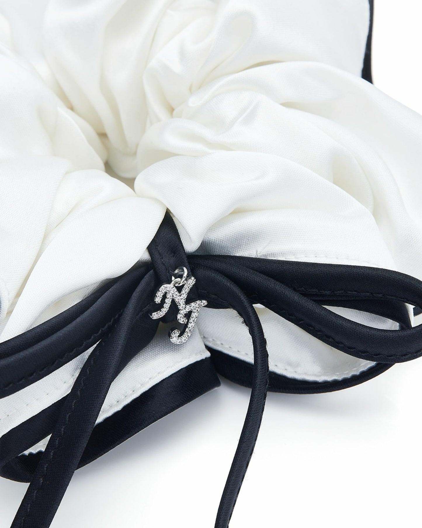 Nana Jacqueline Marlene Scrunchie: White Scrunchie for Bridal Shower White