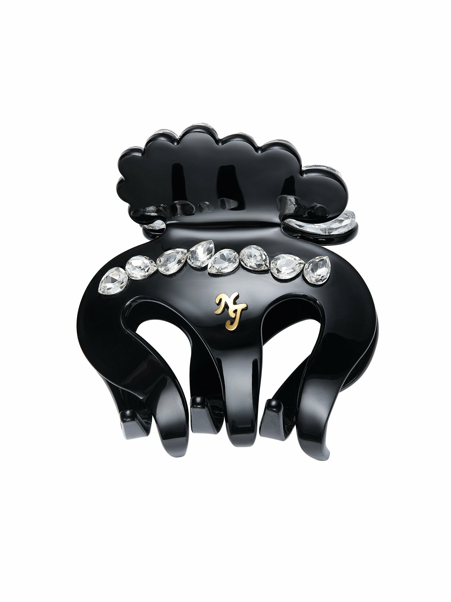 Nana Jacqueline Ameline Crystal Mini Black Hair Claw Clip Black