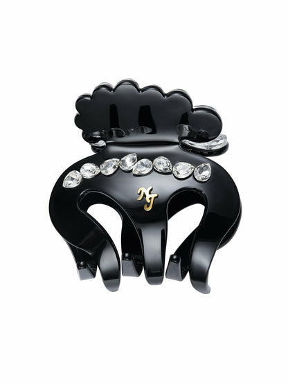 Nana Jacqueline Ameline Crystal Mini Black Hair Claw Clip Black
