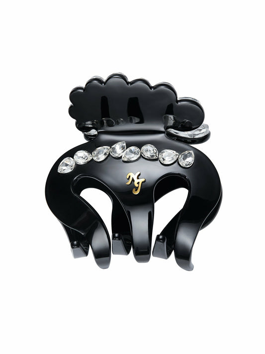 Nana Jacqueline Ameline Crystal Mini Black Hair Claw Clip Black