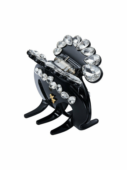 Nana Jacqueline Ameline Crystal Mini Black Hair Claw Clip Black