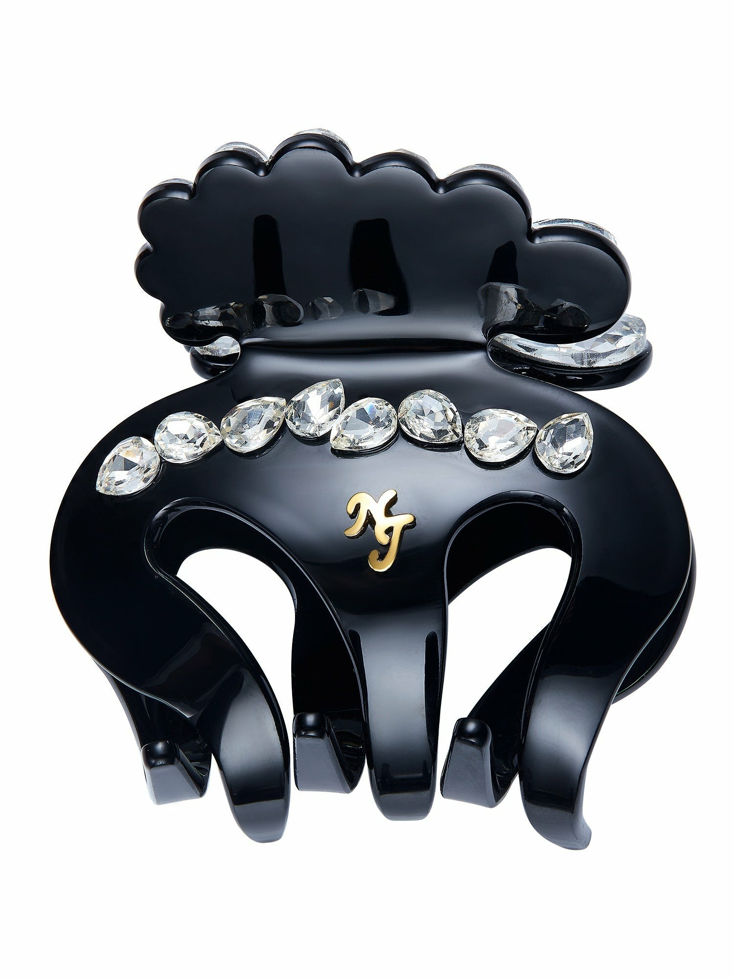 Nana Jacqueline Ameline Crystal Black Hair Claw Clip Black