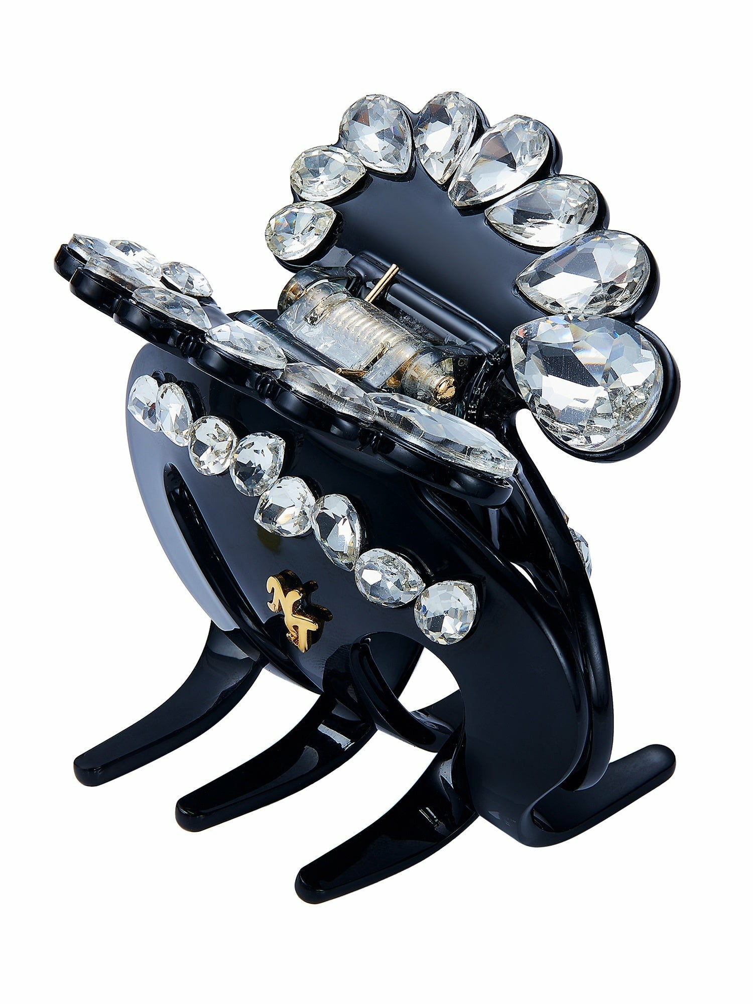 Nana Jacqueline Ameline Crystal Black Hair Claw Clip Black