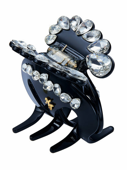 Nana Jacqueline Ameline Crystal Black Hair Claw Clip Black