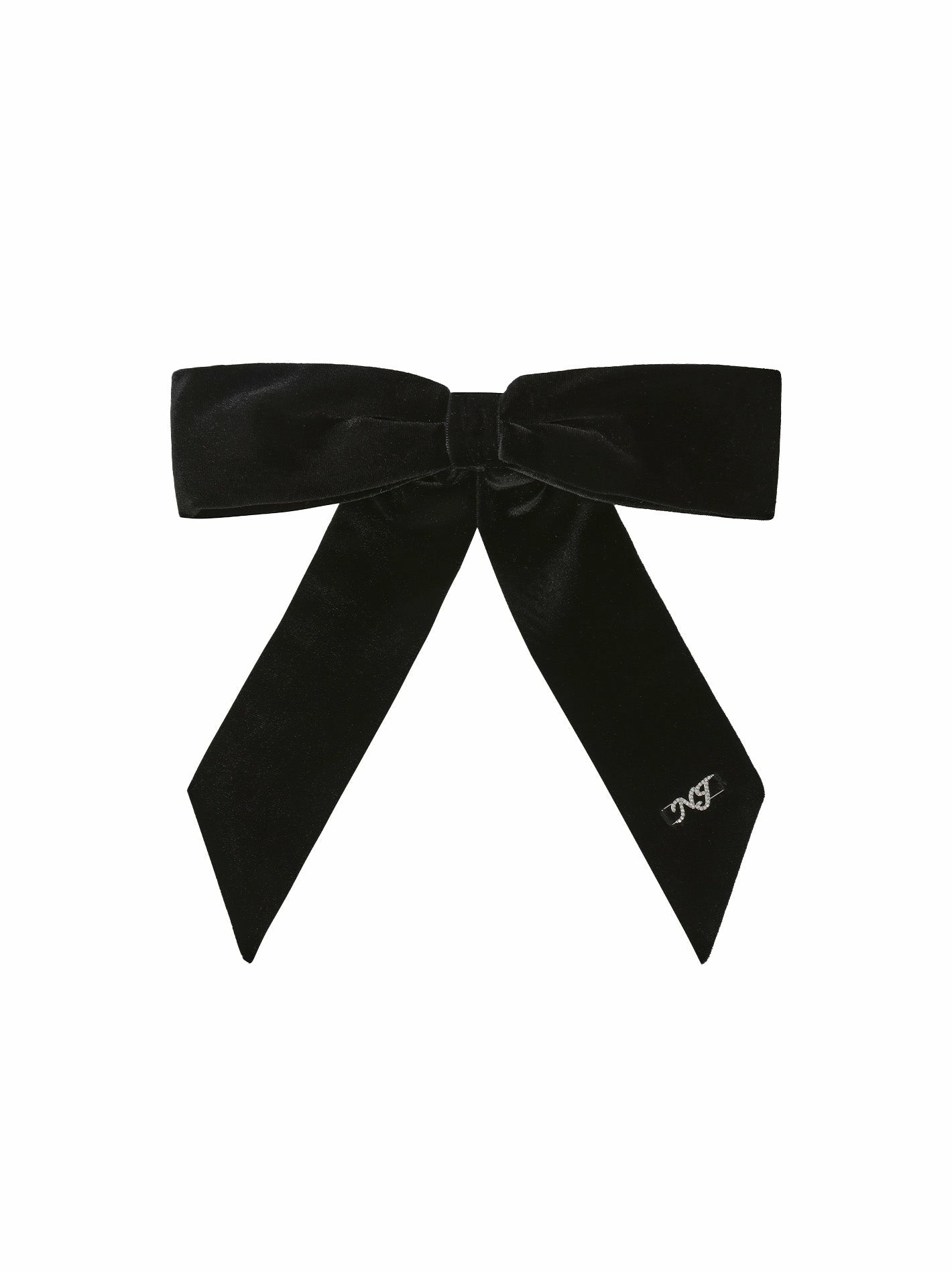 Nana Jacqueline Mia Velvet Bow: Black Hair Bow for Cocktail Party Black