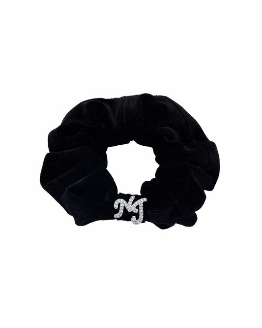 Nana Jacqueline J’adore Velvet Scrunchie: Black Hair Accessory for Cocktail Party Black