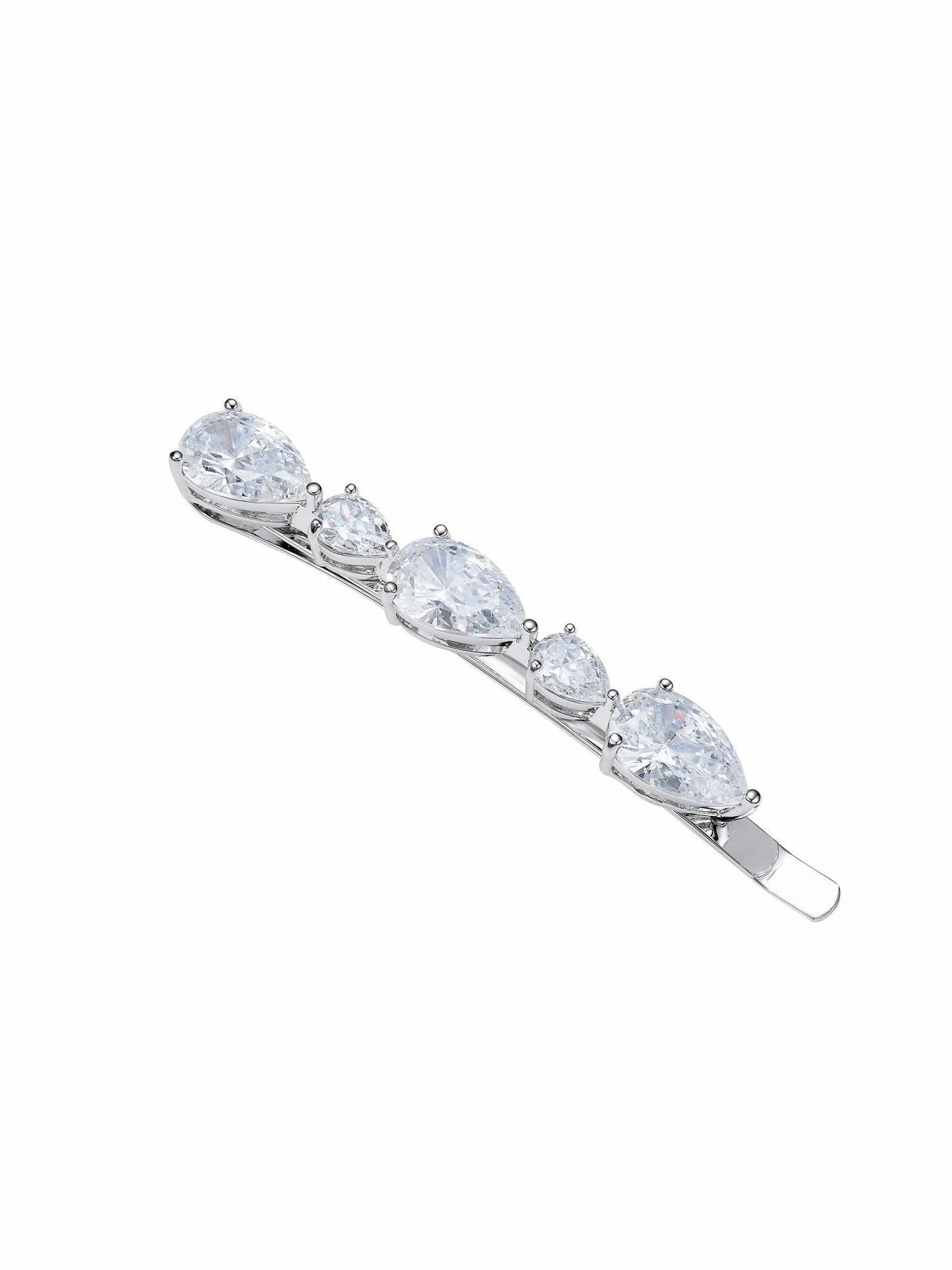 Nana Jacqueline Adriana Crystal Hair Clip Set White