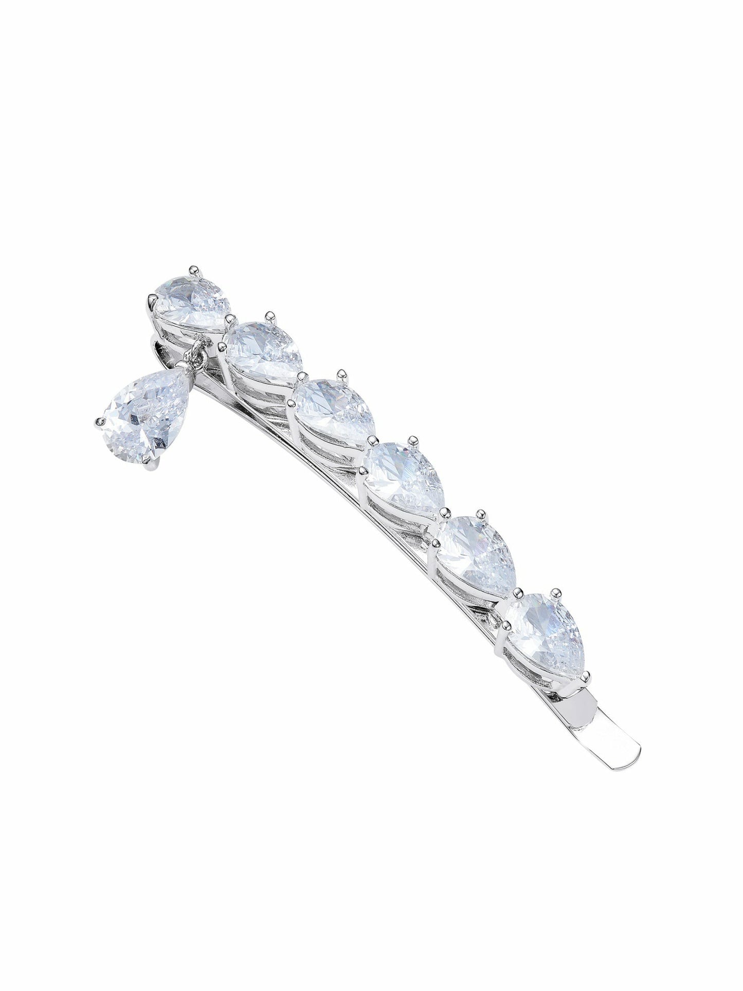 Nana Jacqueline Adriana Crystal Hair Clip Set White