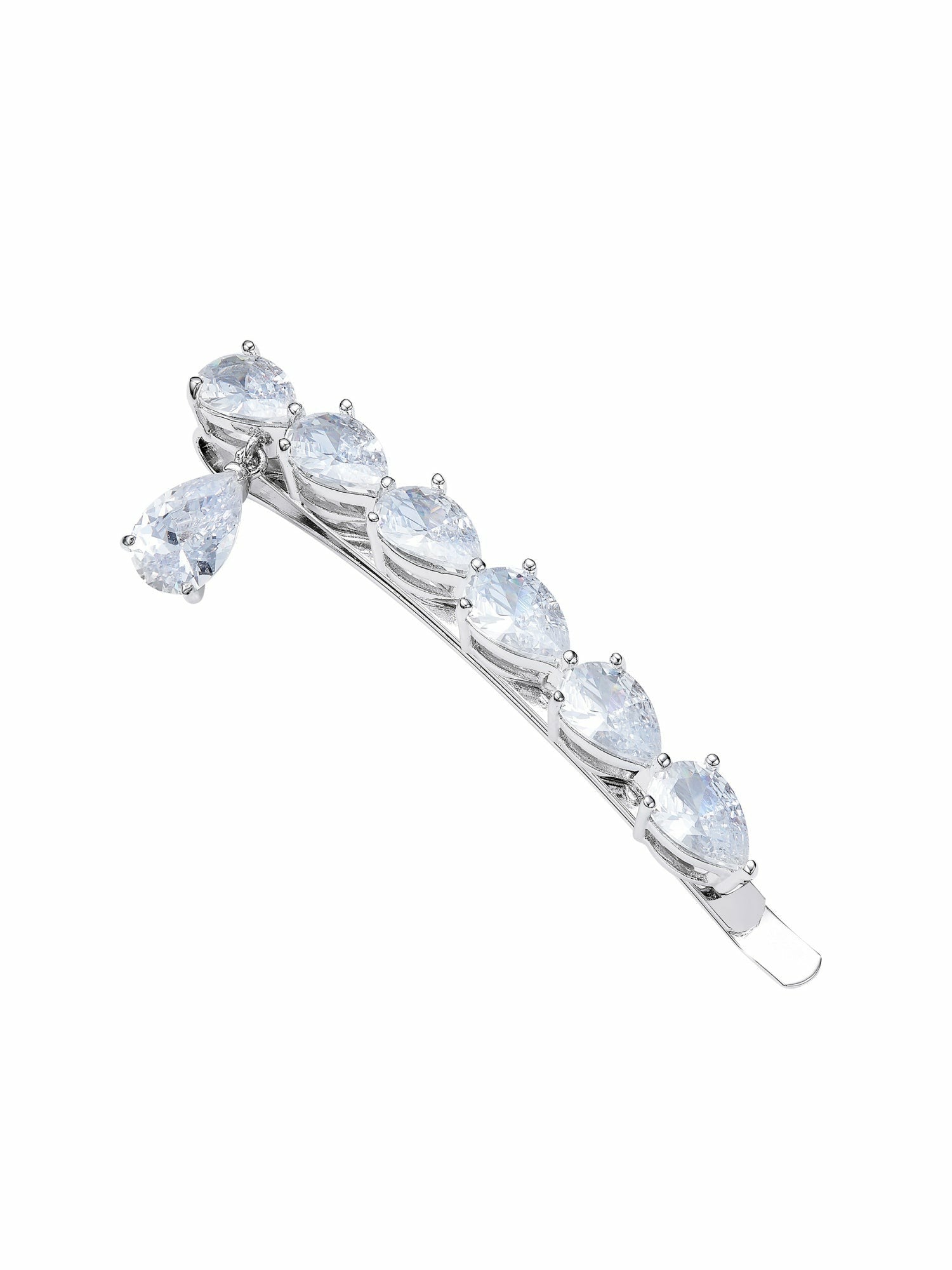 Nana Jacqueline Adriana Crystal Hair Clip Set White