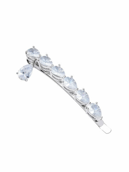 Nana Jacqueline Adriana Crystal Hair Clip Set White