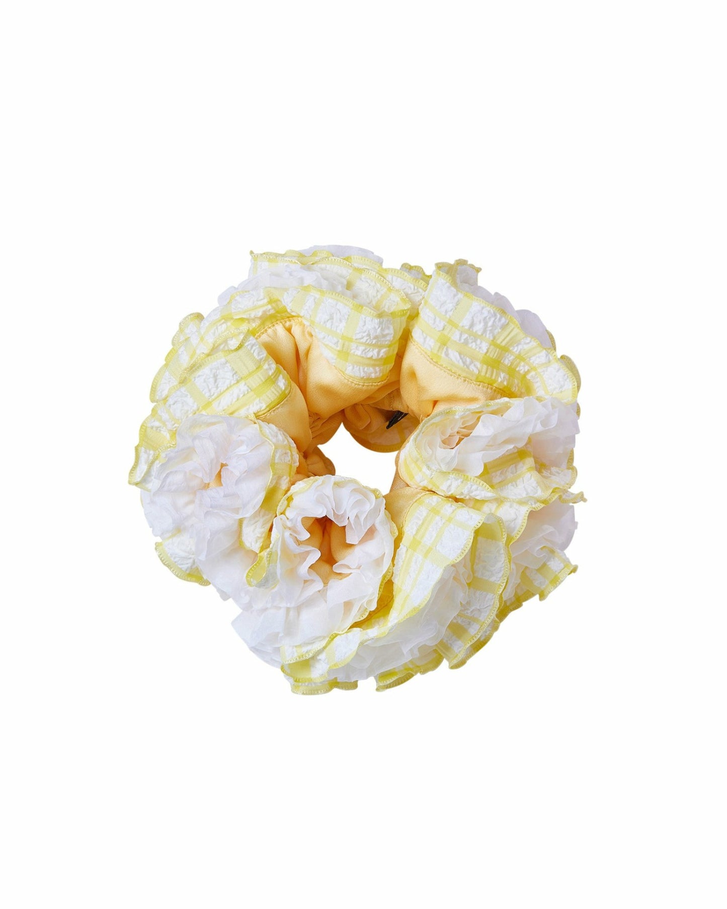 Nana Jacqueline Amani Scrunchie: Yellow Hair Accessory for Brunch Yellow