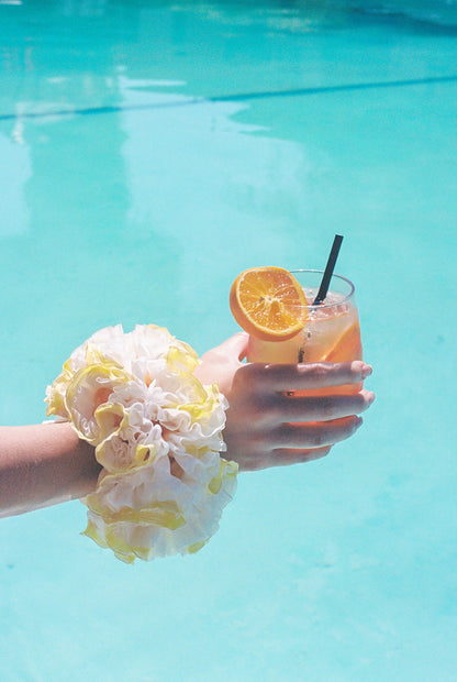 Nana Jacqueline Amani Scrunchie: Yellow Hair Accessory for Brunch Yellow
