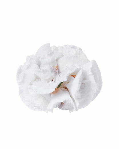 Nana Jacqueline Amani Scrunchie: White Scrunchie for Bridal Shower White