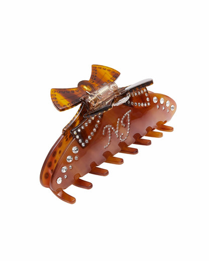 Nana Jacqueline Edith Hair Clip: Brown Hair Clip for Date Night Brown
