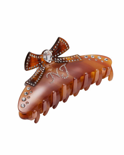 Nana Jacqueline Edith Hair Clip: Brown Hair Clip for Date Night Brown